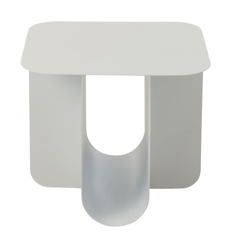 Side Table - Square - White - Metal
