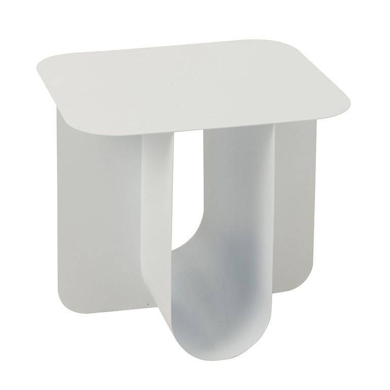 Side Table - Square - White - Metal