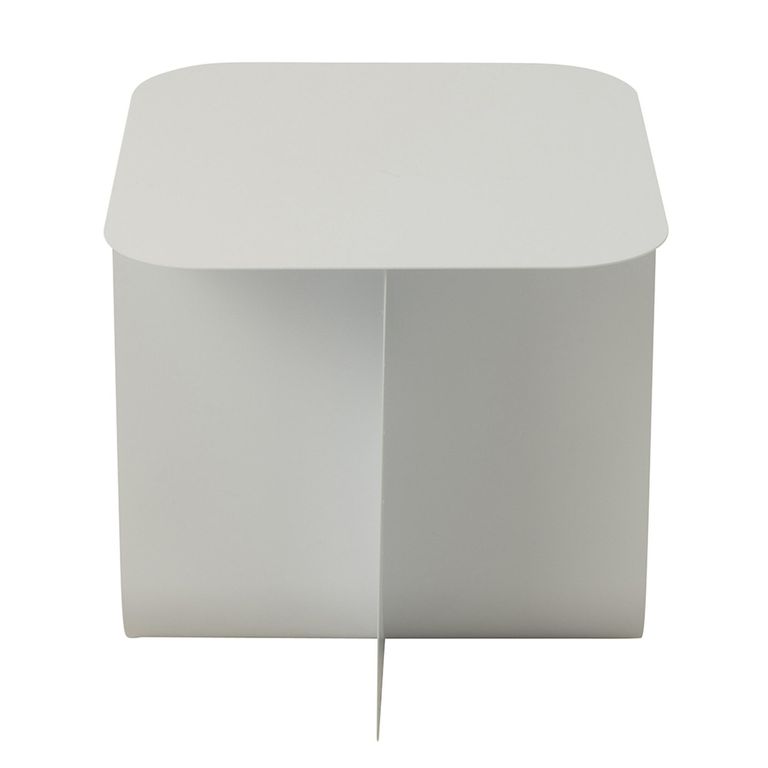 Side Table - Square - White - Metal