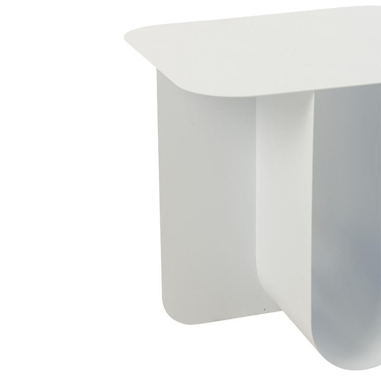 Side Table - Square - White - Metal