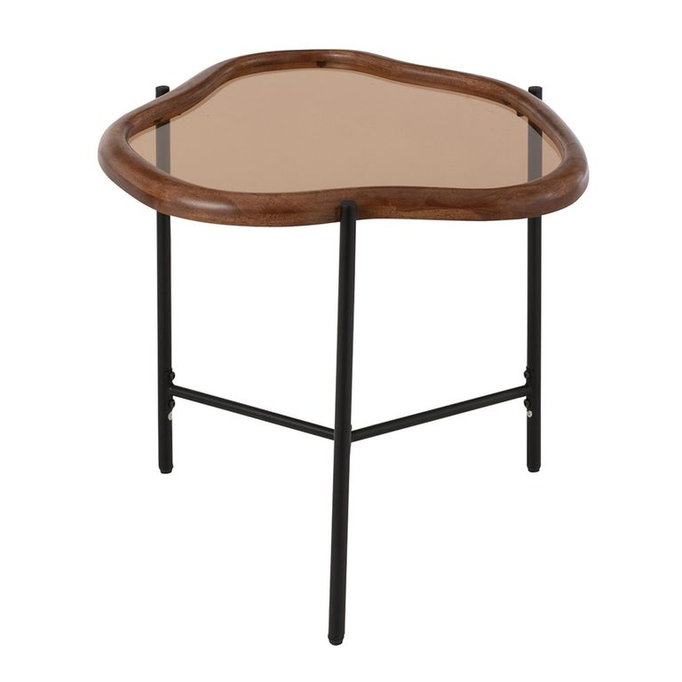 Zir Side Table - Abstract - Large - Multi Colored - Mirrored and Metal