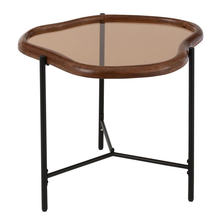 Zir Side Table - Abstract - Large - Multi Colored - Mirrored and Metal