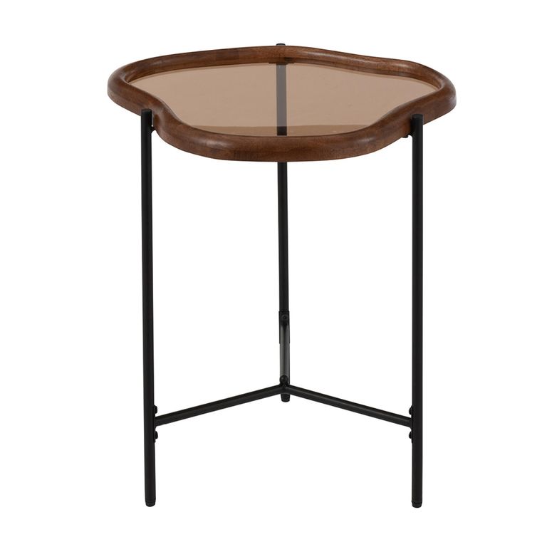 Zir Side Table - Abstract - Multi Colored - Mirrored and Metal