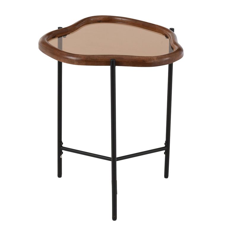 Zir Side Table - Abstract - Multi Colored - Mirrored and Metal