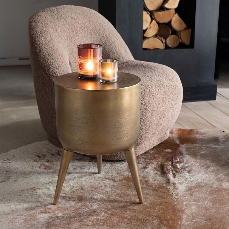 Fone Accent Table - Round - Gold - Aluminium