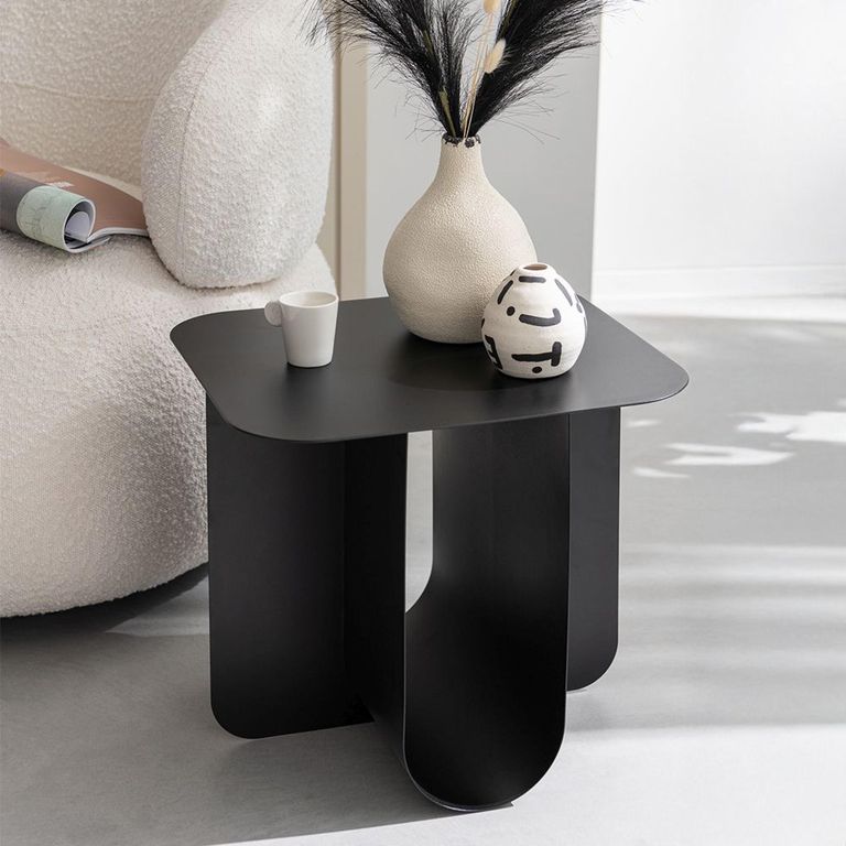 Side Table - Square - Black - Metal