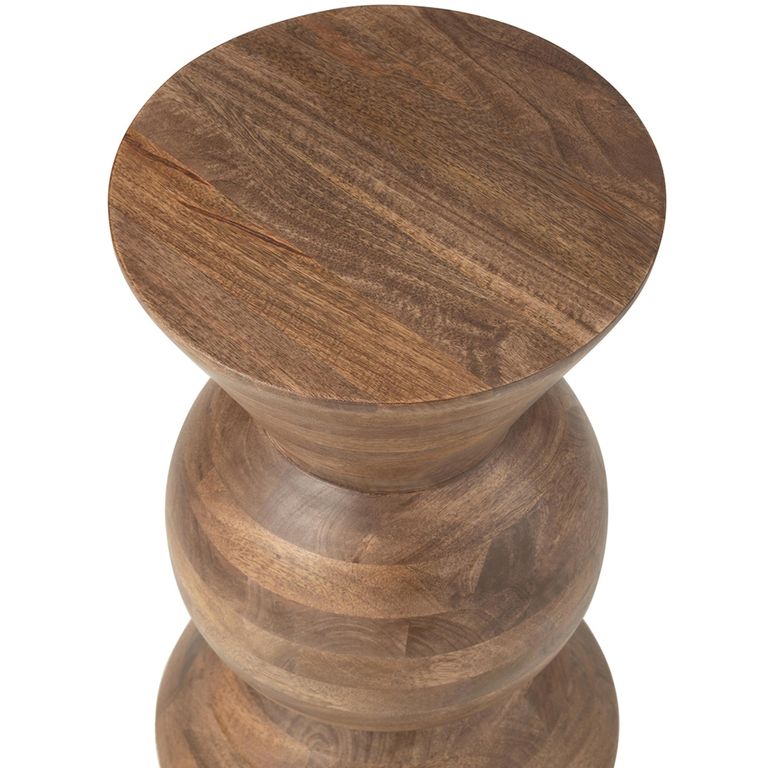 Candy Accent Table - Round - Brown - Mango Wood