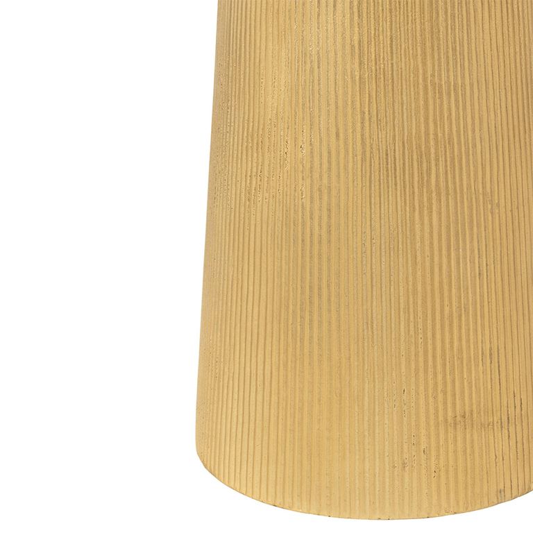 Louane Fluted Accent Table - Round - Gold - Aluminium