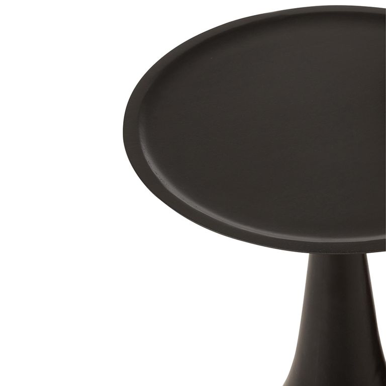 Paro Side Table - Round - 2 Tier - Brown and Black - Mango Wood