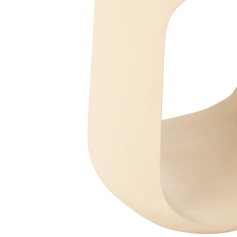 Pod Side Table - Round - Beige - Mango Wood