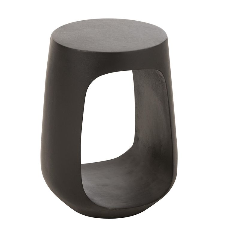 Pod Side Table - Round - Black - Mango Wood