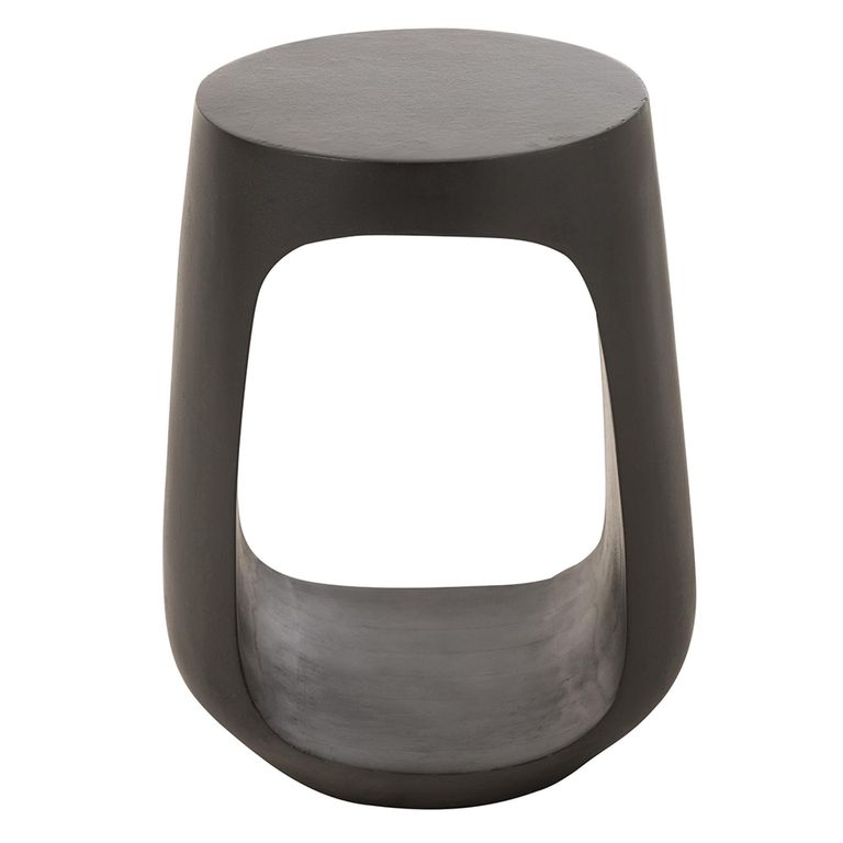 Pod Side Table - Round - Black - Mango Wood