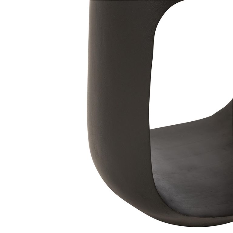 Pod Side Table - Round - Black - Mango Wood