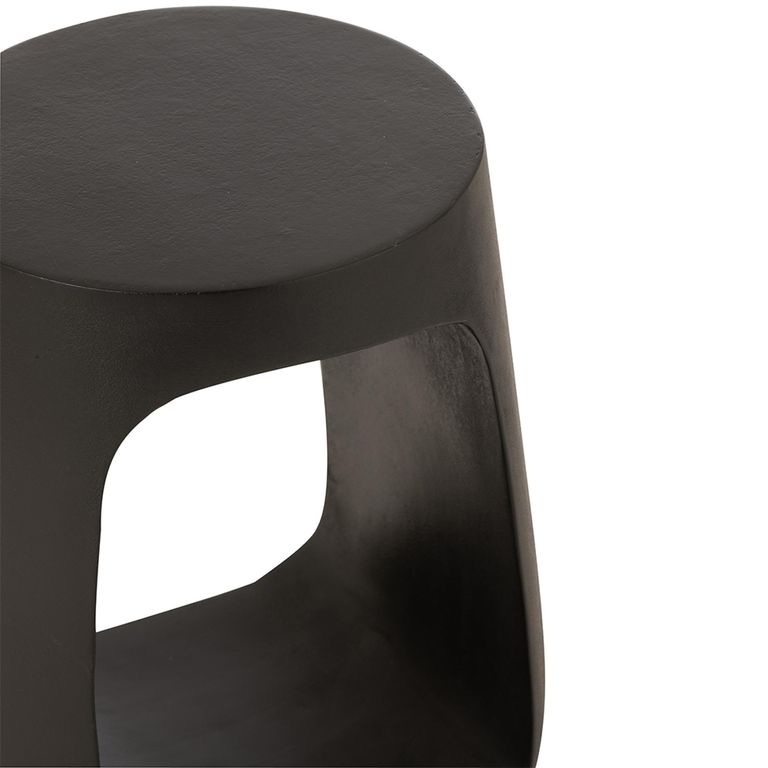 Pod Side Table - Round - Black - Mango Wood