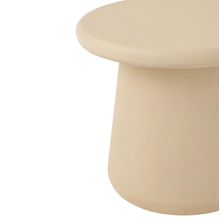 Ram Accent Table - Round - Beige - Plywood