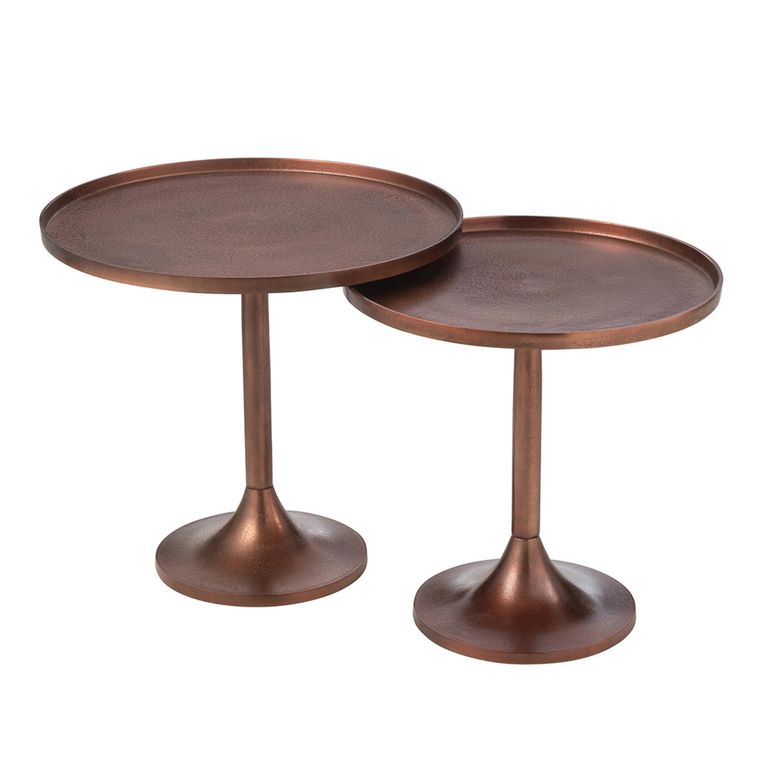 Accent Table - Round - 2 Tier - Bronze - Aluminium