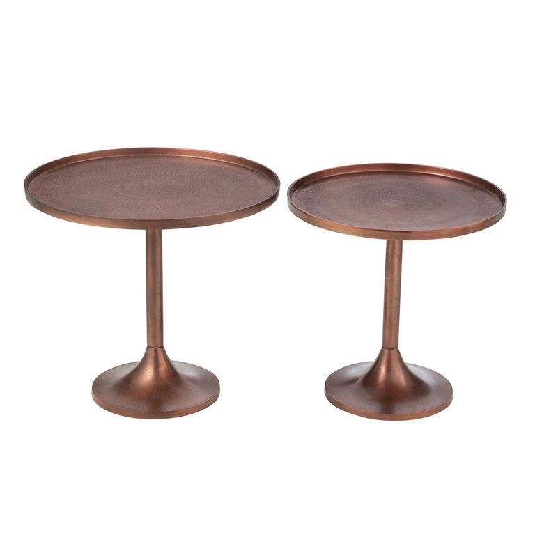 Accent Table - Round - 2 Tier - Bronze - Aluminium