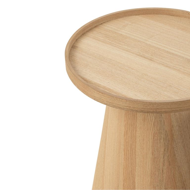 Side Table - Round - Set of 2 - Edges - Natural - Wood