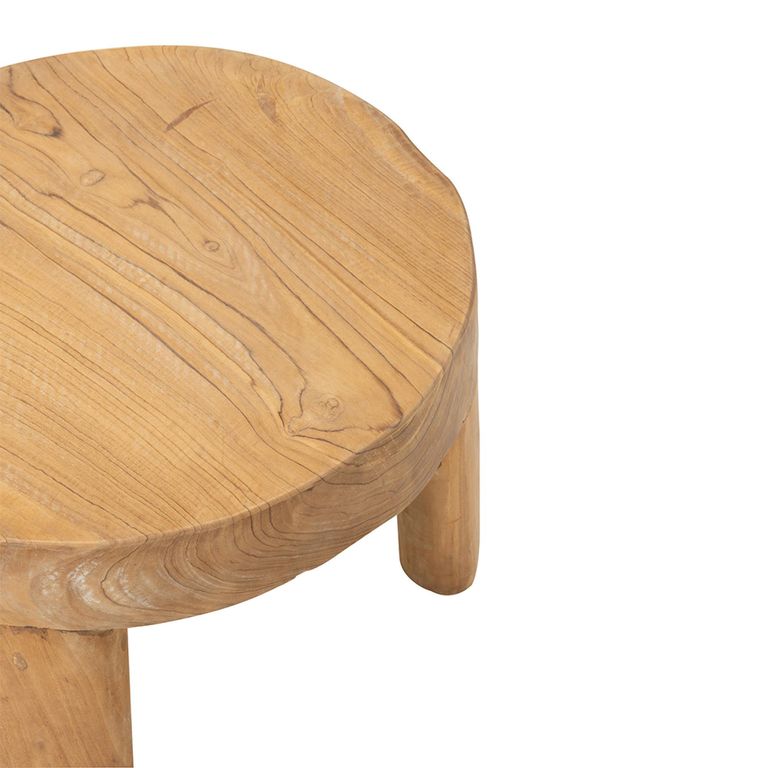 Accent Table - Round - Set of 2 - Natural - Teak Wood