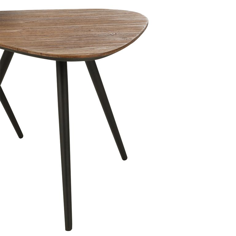 Side Table - Set of 2 - Triangle - Natural - Recycle Teak Wood