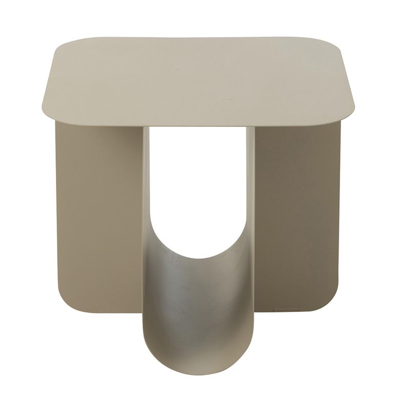 Side Table - Square - Beige - Metal