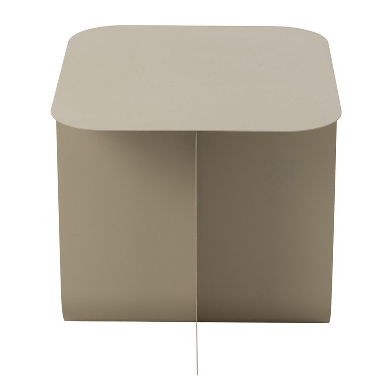 Side Table - Square - Beige - Metal
