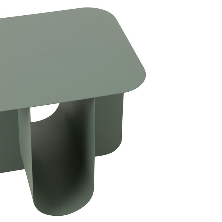 Side Table - Square - Green - Metal