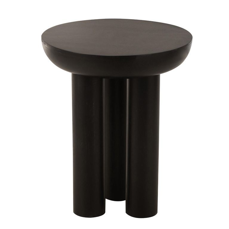 Trio Side Table - Round - Black - Mango Wood