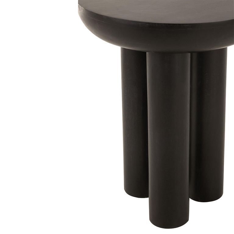 Trio Side Table - Round - Black - Mango Wood