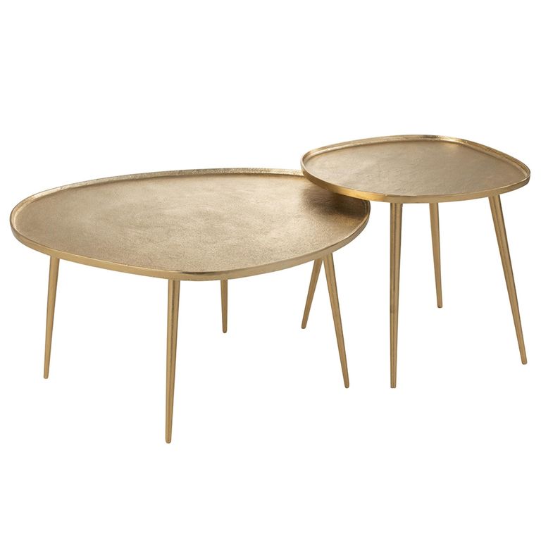 Vinta Accent Table - 2 Tier - Gold - Aluminium