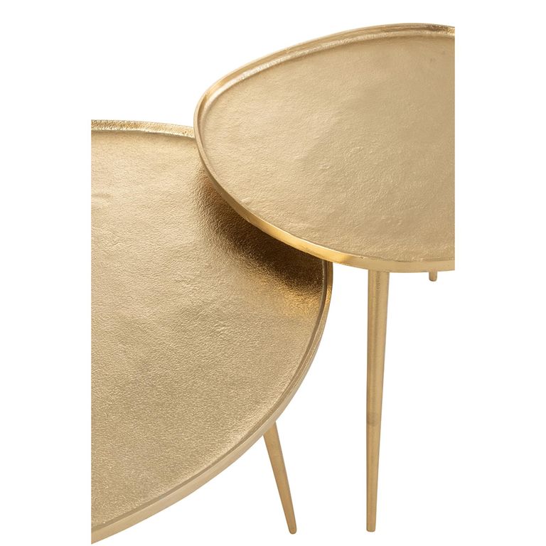 Vinta Accent Table - 2 Tier - Gold - Aluminium