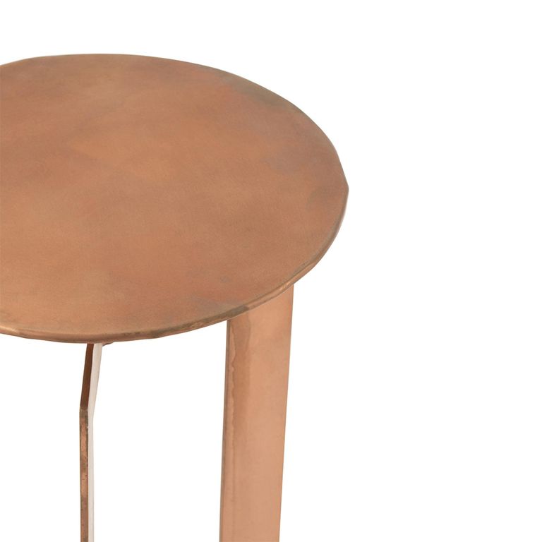 Zino High Side Table - Round - Set of 2 - Copper and Metal