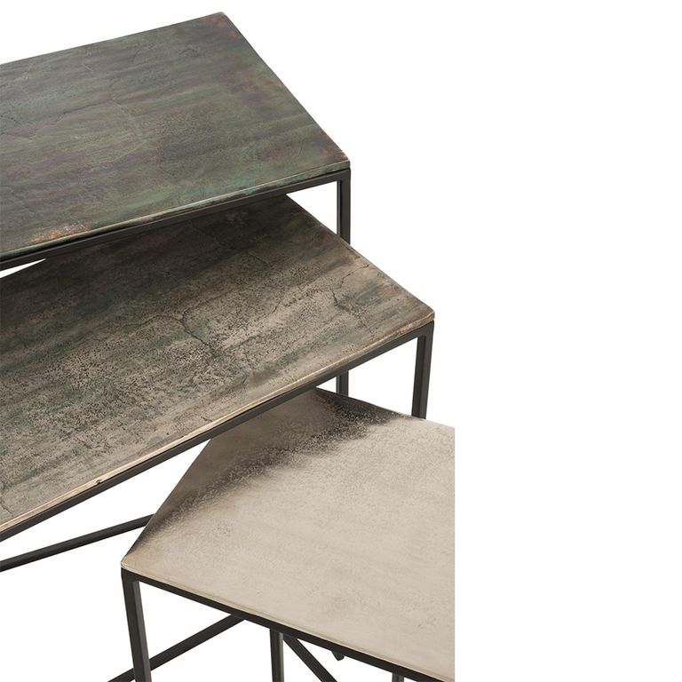 Nest of Tables - 3 Tier - Black - Aluminium