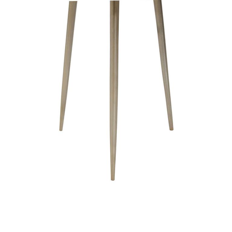 Almora Side Table - Small Round - Acacia Wood and Metal