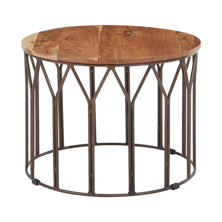 Boho Side Table - Large Round - Mango Wood