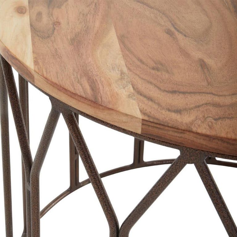 Boho Side Table - Large Round - Mango Wood