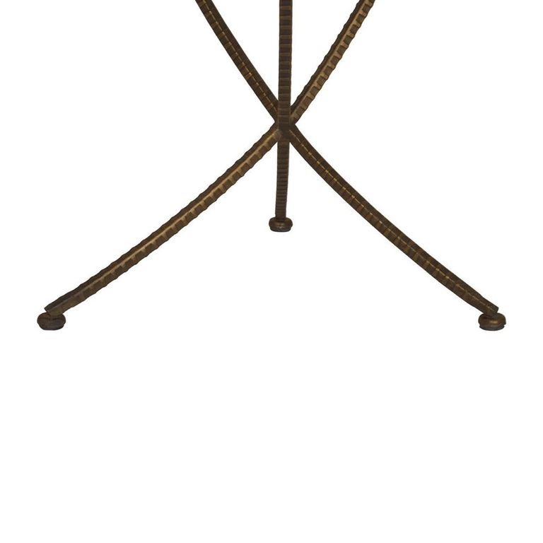 Elmo Side Table - Large - Round - Elm Wood and Metal