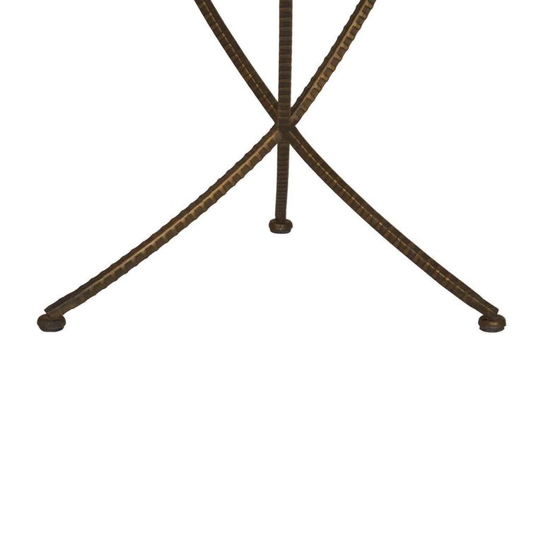 Elmo Side Table - Small - Round - Elm Wood and Metal