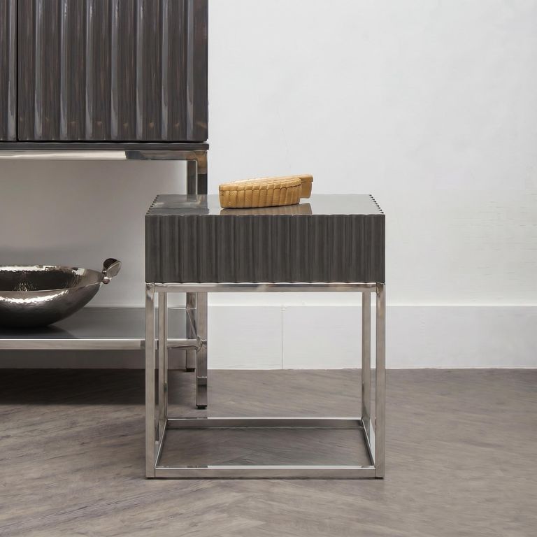 Genoa Side Table - Square - Grey
