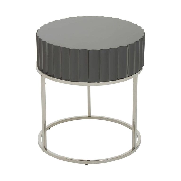 Genoa Side Table - Round - Grey