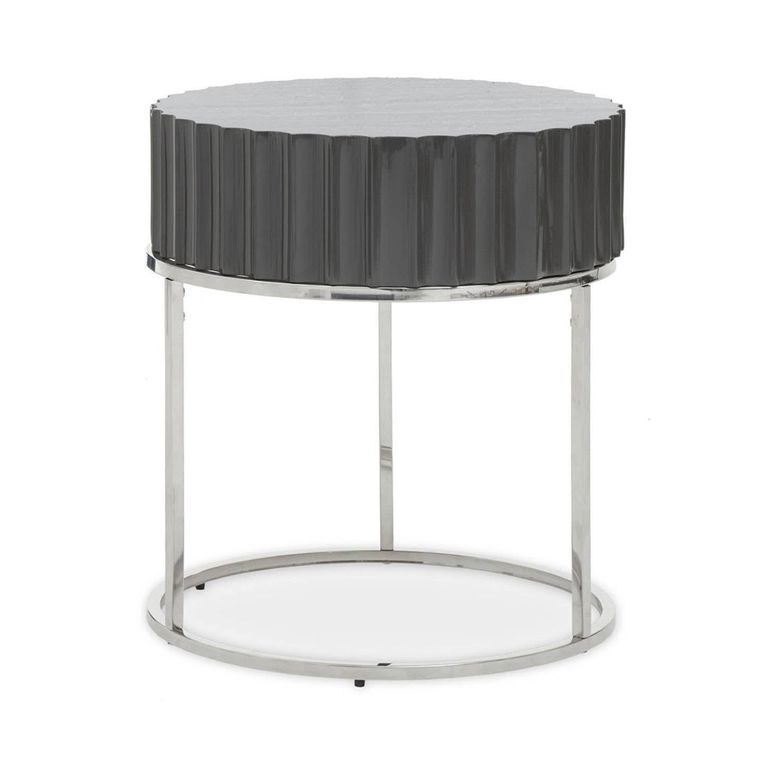 Genoa Side Table - Round - Grey