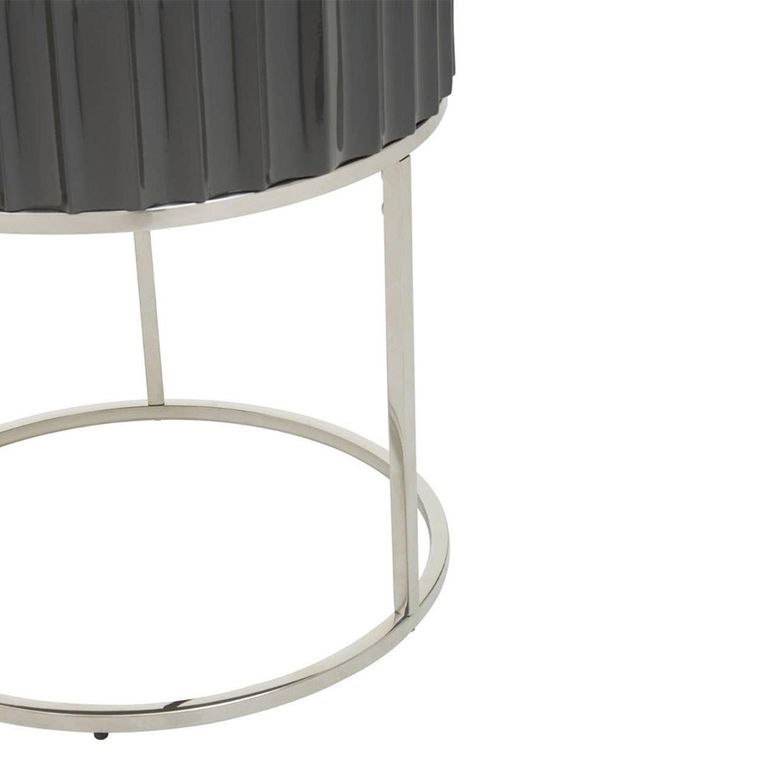 Genoa Side Table - Round - Grey