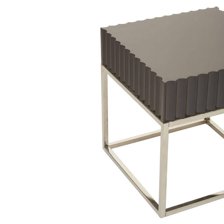 Genoa Side Table - Square - Grey