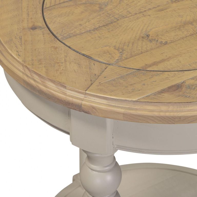 Chateau Side Table - Round - Grey Painted - Pine