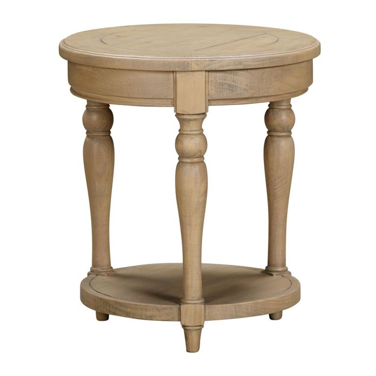 Chateau Side Table - Round - Natural - Rustic Pine