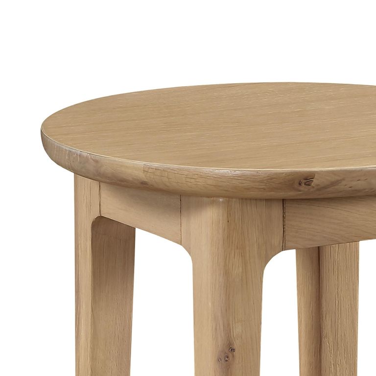 Cotswold Oak Lamp Table - Round - Natural