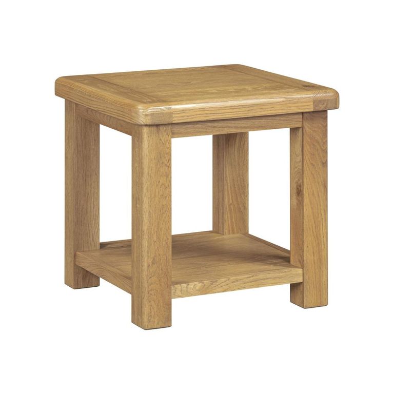Dorchester Lamp Table - Square - Rustic Oak