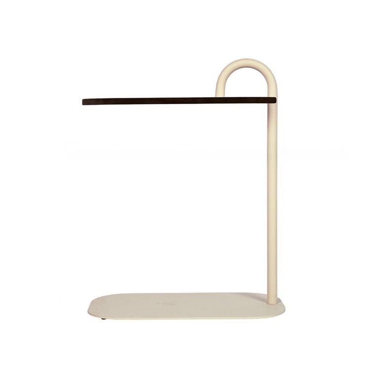 Brix Amy Side Table - Oval - Brown and Beige - Mango Wood and Metal