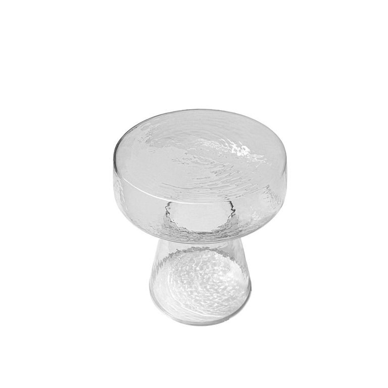 Brix Bo Side Table - Round - Small - Clear Glass