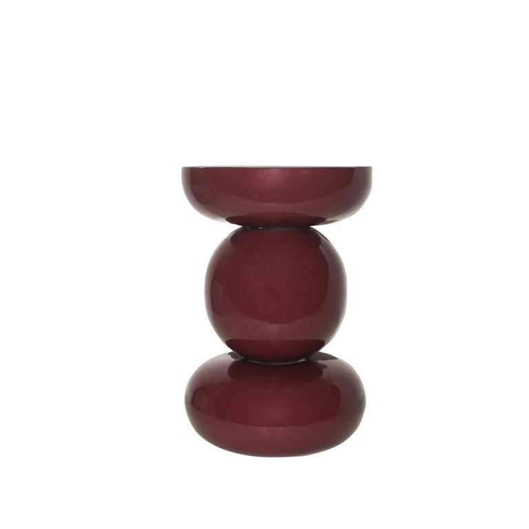 Brix Dex Side Table - Round - Maroon - Metal